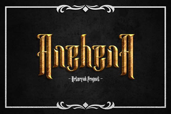 Anehena Font: Abstract Blackletter for Modern Branding
