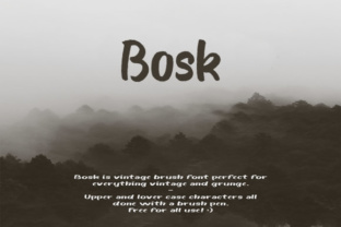 Bosk Font: Vintage Brush Style for Small Business Branding