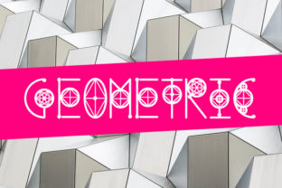 Round Geometric Font for Handmade Crafts and Product Labels